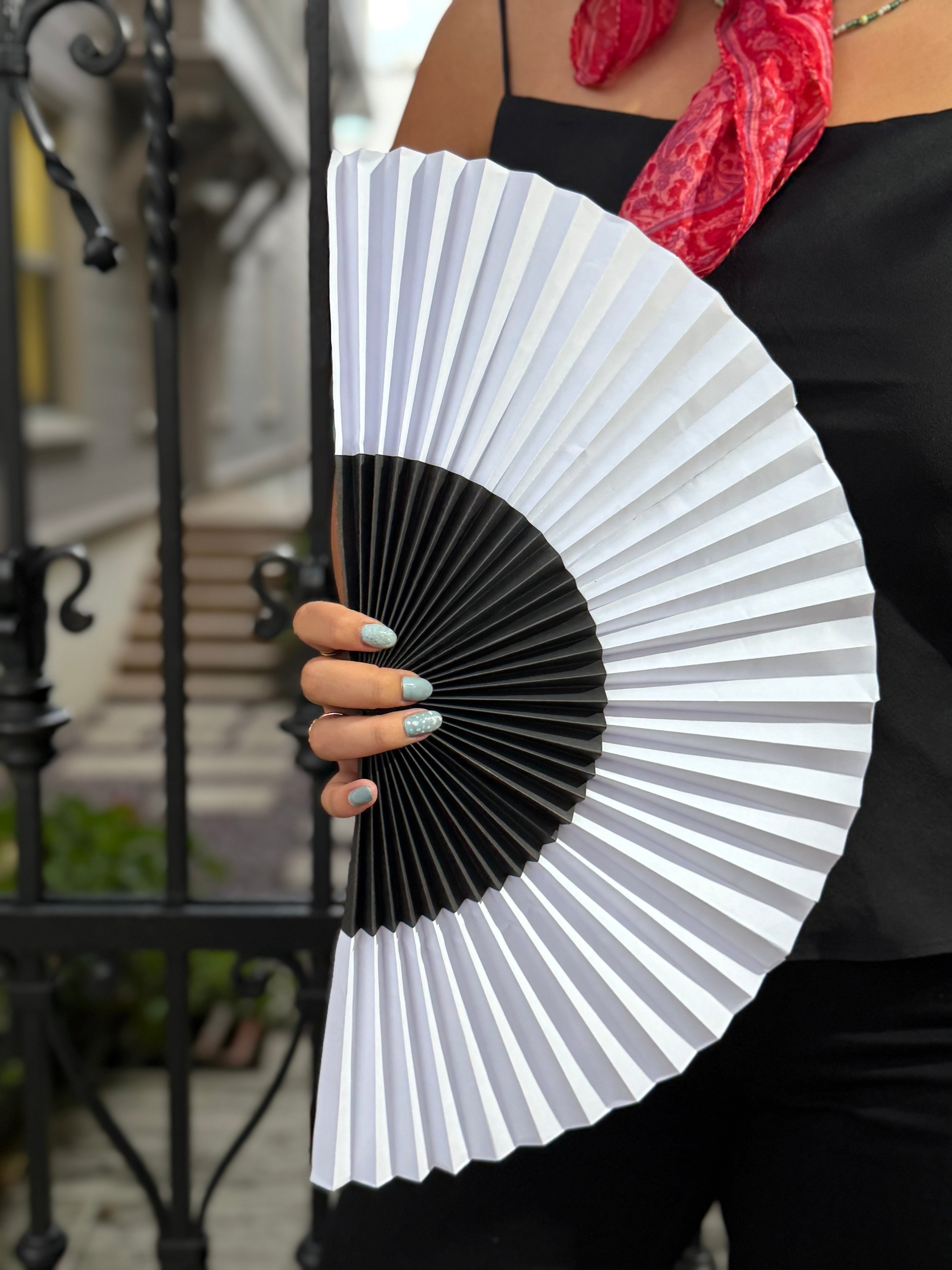 The Gatsby Fan - Black & White Craft Paper Fan